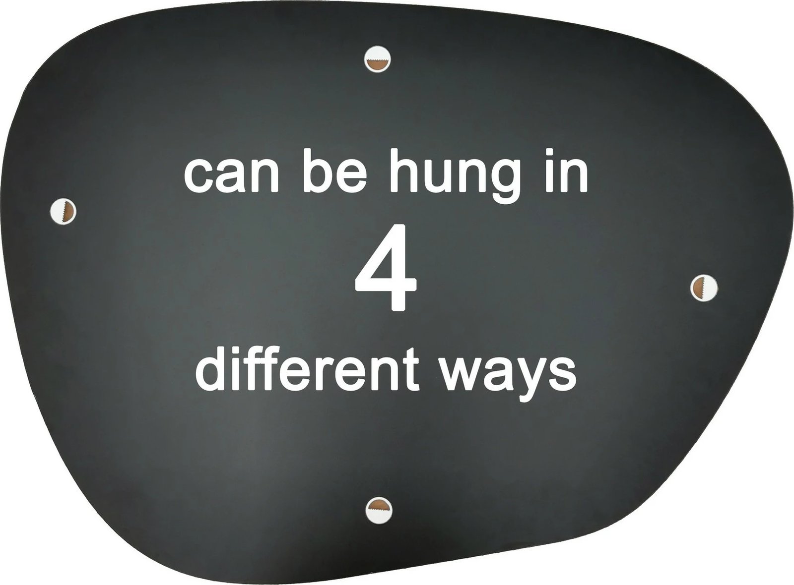 Pasqyrë moderne, formë amorfe, ngjyrë transparente, Hanah Home