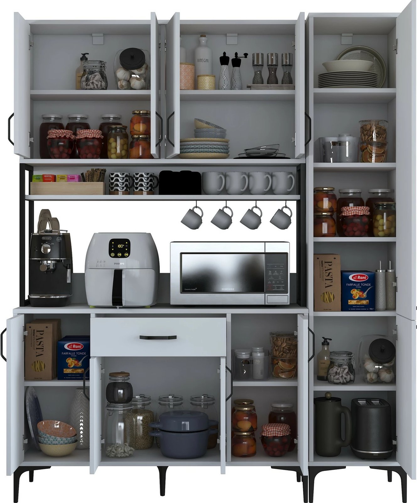 Dollap multifunksional Hanah Home, JE134 - 3055, i bardhë