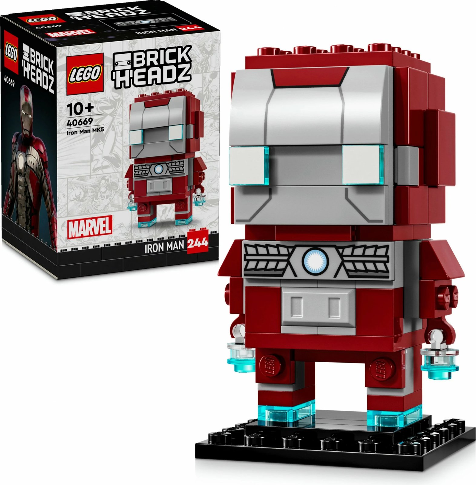Set ndërtimi LEGO BrickHeadz Iron Man MK5, 101 pjesë, shumëngjyrësh