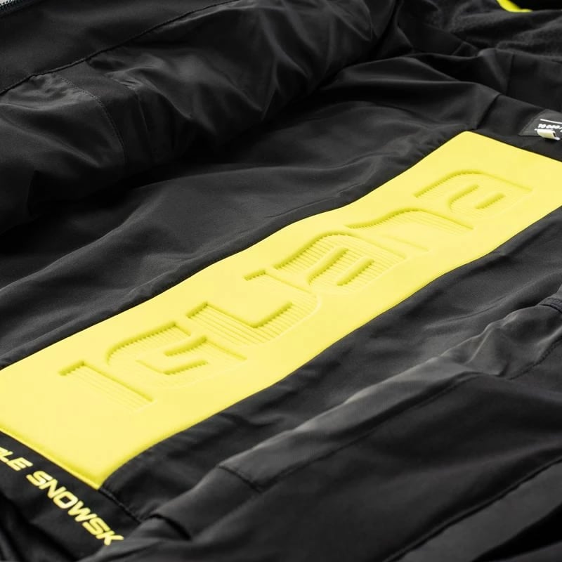 Jakne ski për meshkuj Iguana, zi-verdhë