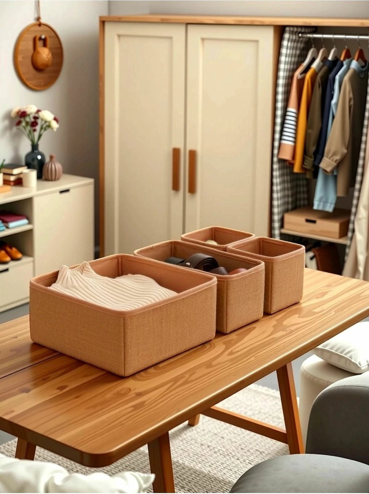 Set organizator prej ndjese, natyral, 4 copë, YLC.4.034