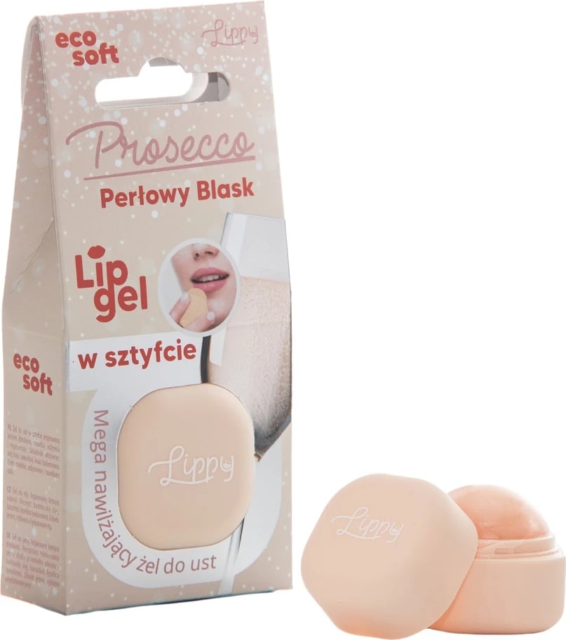 Buzëkuq Gel për femra ECOSOFT Mega Hydrating Lip Gel Prosecco, 6.2g