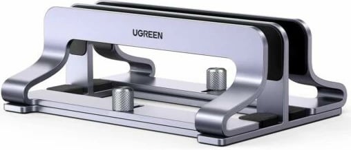 Mbajtës vertikal laptopi Ugreen, dy vende, alumini, 17.3 inç, gri