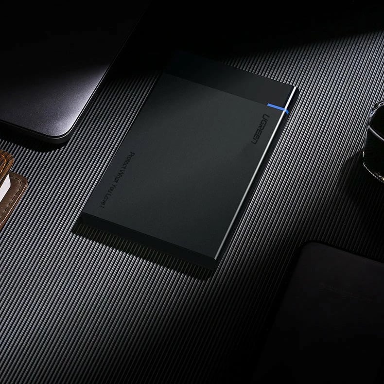 Kasë Ugreen US221 30848 për HDD/SSD 2.5", USB 3.2 Gen 1, me kabllo 0.5m, e zezë