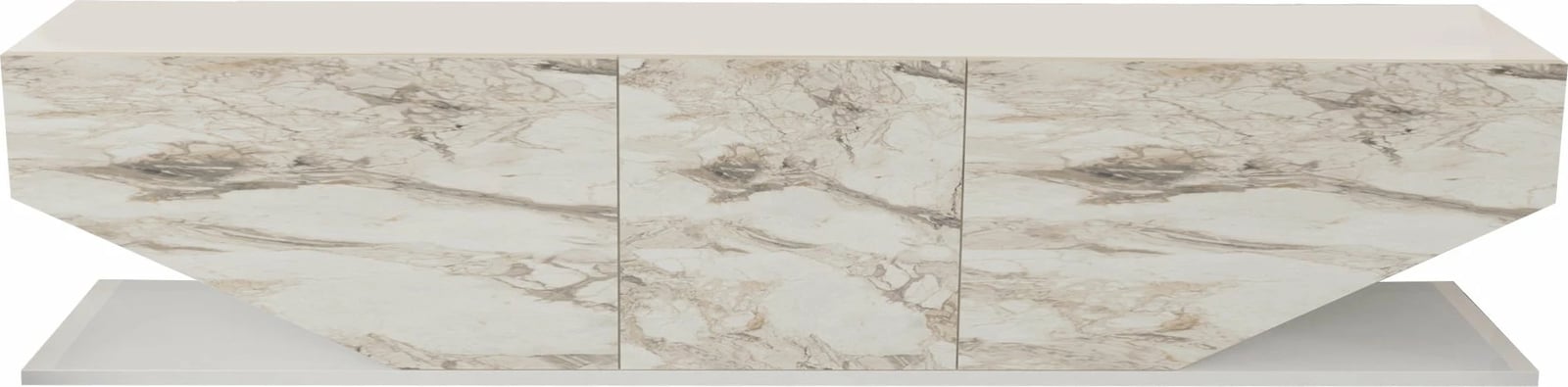 Komodë TV Hanah Home, Inci, ngjyrë mermeri e bardhë Komodë TV Hanah Home, Inci, ngjyrë mermeri e bardhë