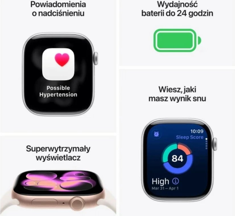 Smartwatch Apple Watch Series 11 GPS+Cellular, 46mm, alumin star gray, rrip sportiv i zi M/L