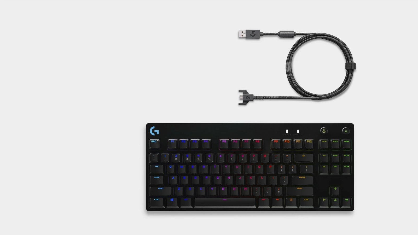 Tastierë mekanike Logitech G PRO, Tenkeyless, RGB LED, e zezë