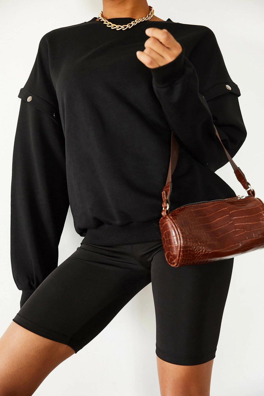 Bluze e zezë për gra, Jumeon X5024