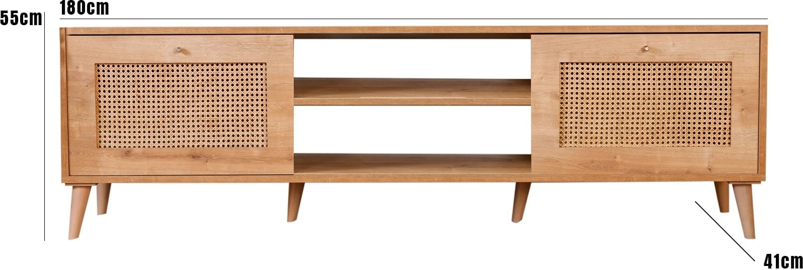 Komodë TV Hanah Home, Hazeran 180, ngjyrë lisi