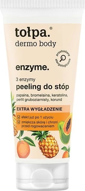 Peeling enzimatik për këmbë Tołpa Dermo Body 3 Enzima, 60ml