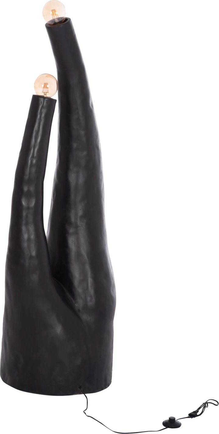 Llambë dyshemeje dekorative TUSKEN, fibër-cement, e zezë, FH4702.01, 50x43x145cm