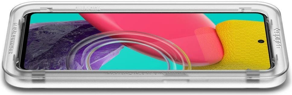 Xham i temperuar Spigen Glass FC AlignMaster për Samsung Galaxy M53 5G, i zi
