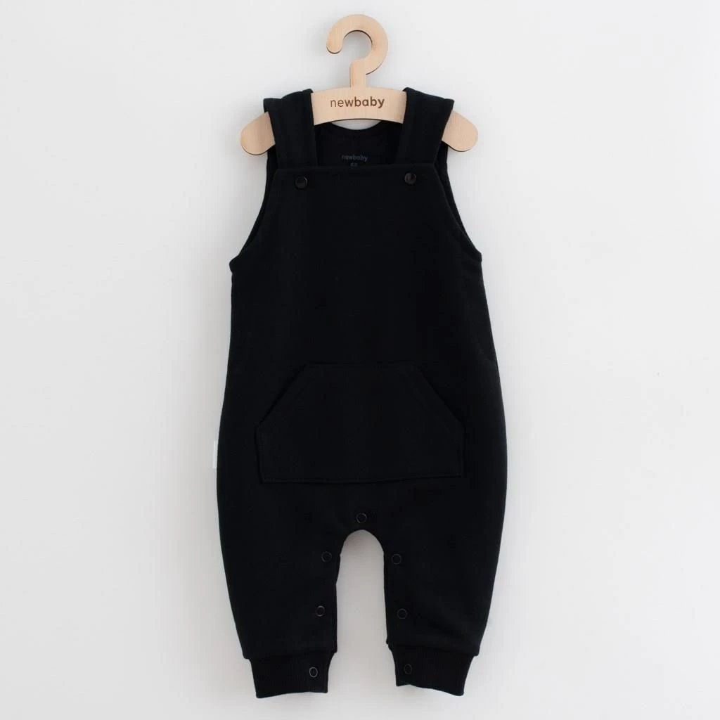 Overoll bebe, NEW BABY Be Happy, madhësia 56 (0-3m), i zi