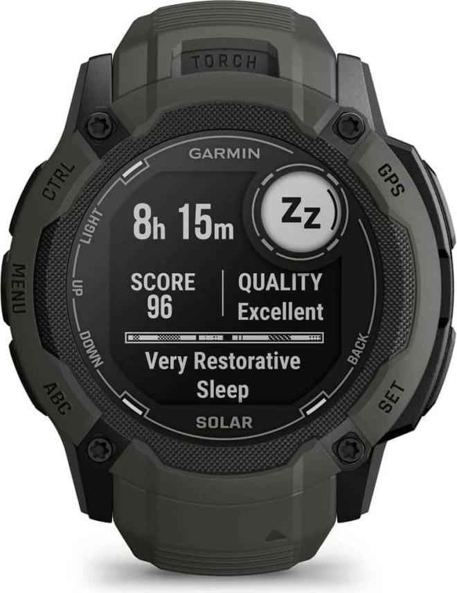 Smartwatch Garmin Instinct 2X Solar, GPS, 150 orë bateri, grafit