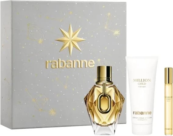 Eau de Parfum për femra Paco Rabanne Million Gold set 3 pjesë 90ml