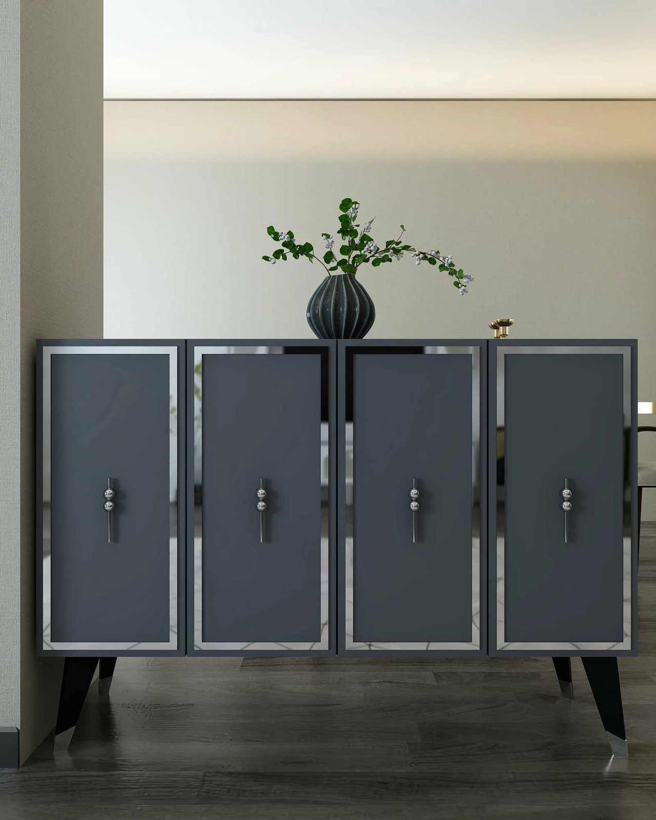 Konsol Skye Decor, anthracite, argjend, 8172KM-32