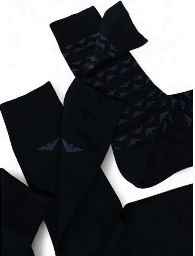 Çorape për meshkuj Emporio Armani, blu, 3 pale
