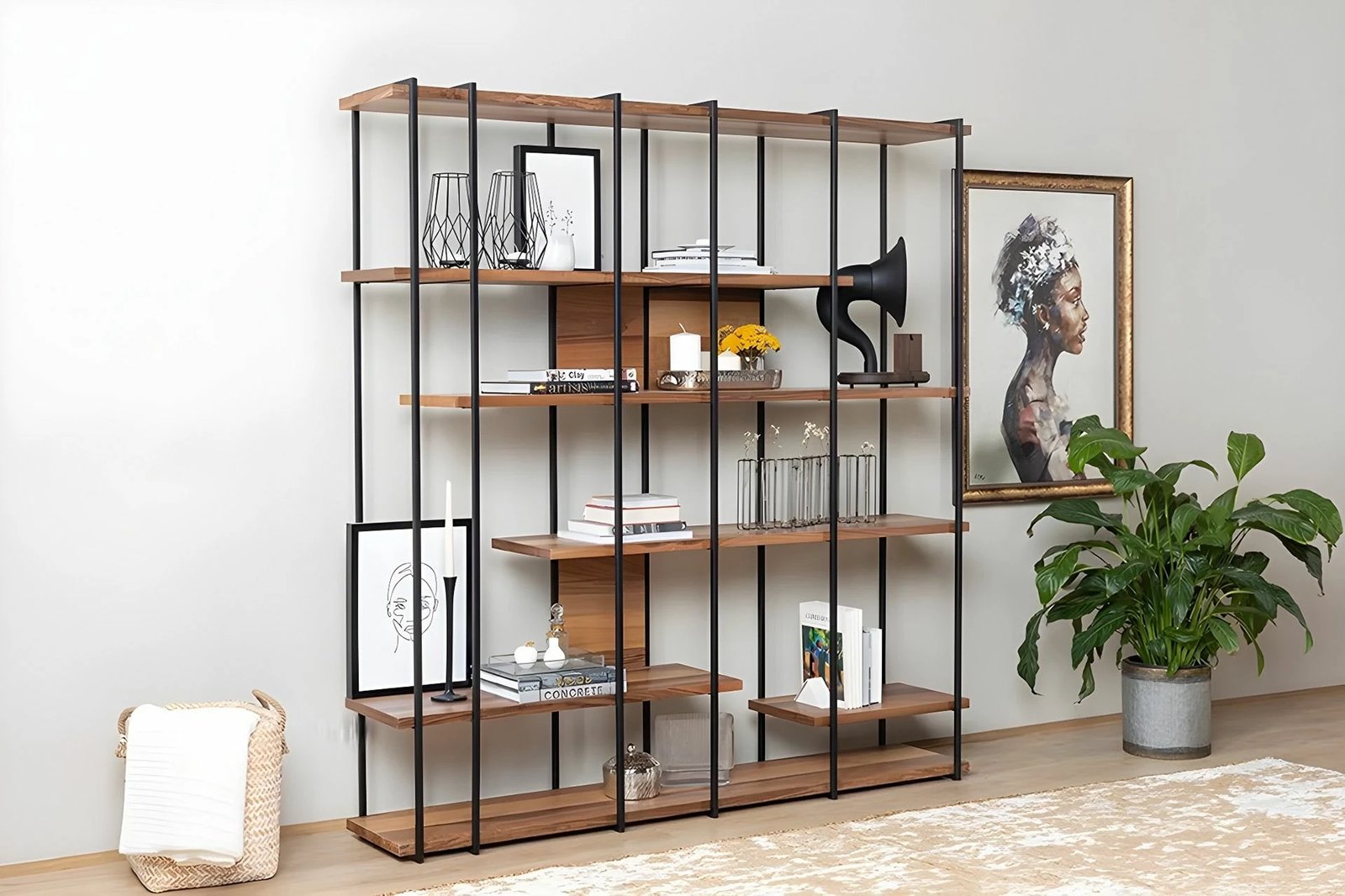 Raft librash Hanah Home, ngjyrë arre, Cooper