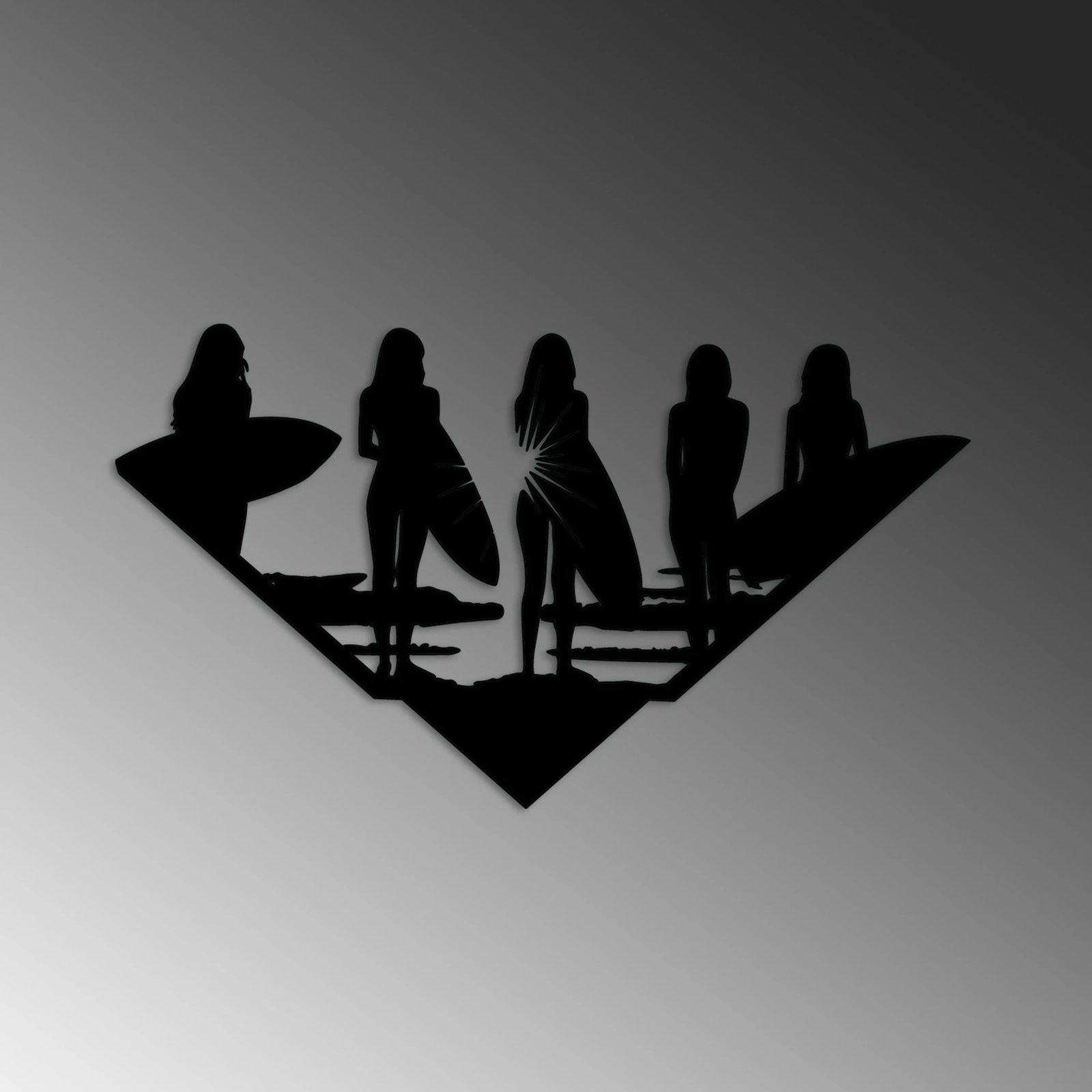 Aksesor dekorativ metalik për mur, Wallity, Bay Watch