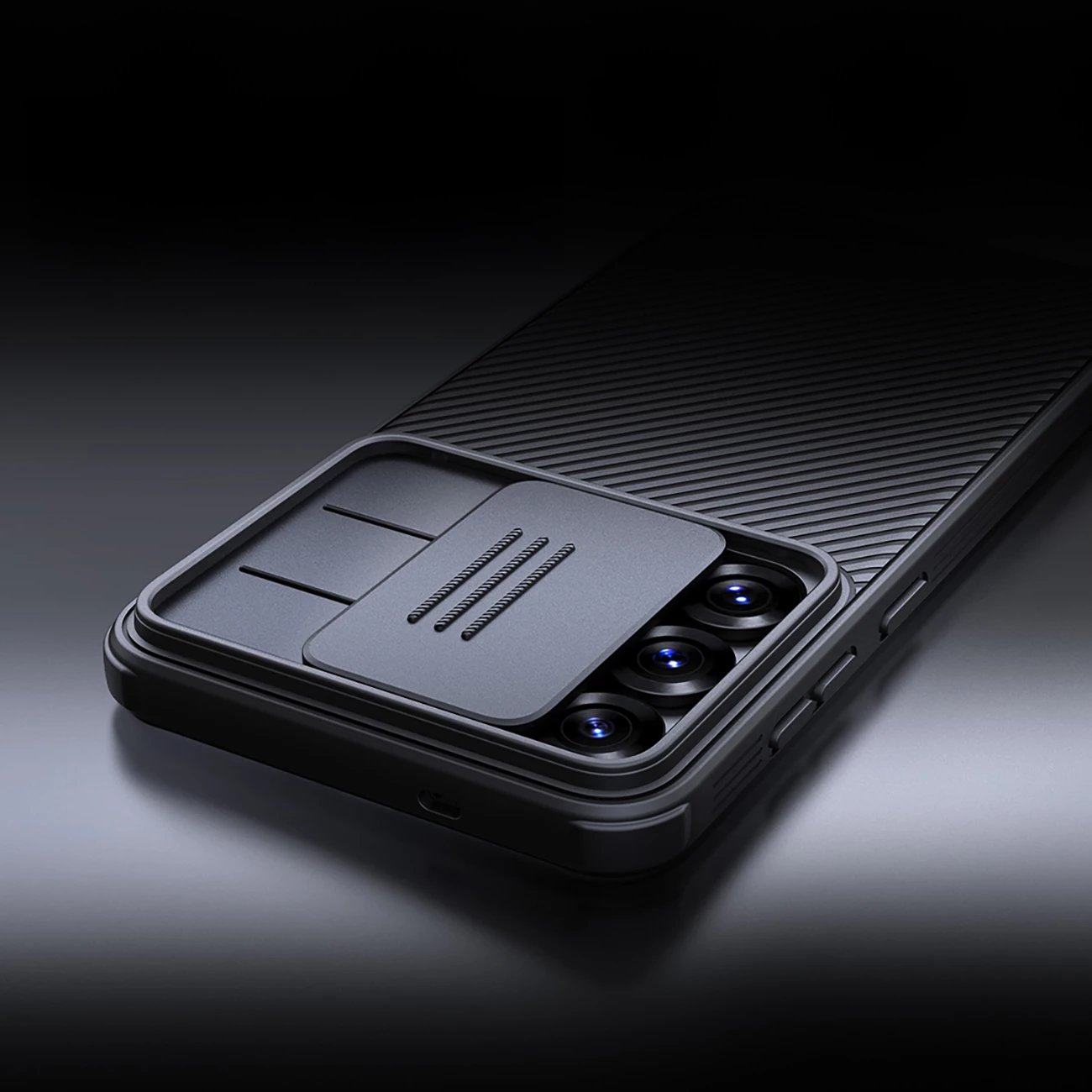 Mbështjellës Nillkin CamShield Pro për Samsung Galaxy S25, me mbulesë kamere, i zi