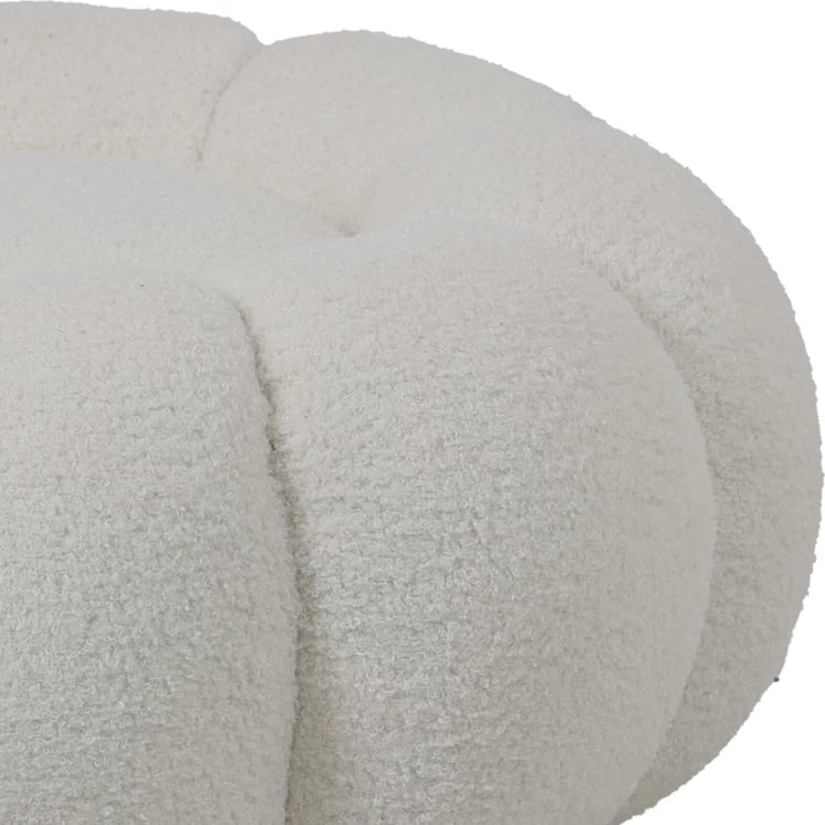 Stool Nester, pëlhurë boucle e bardhë, 60x31cm