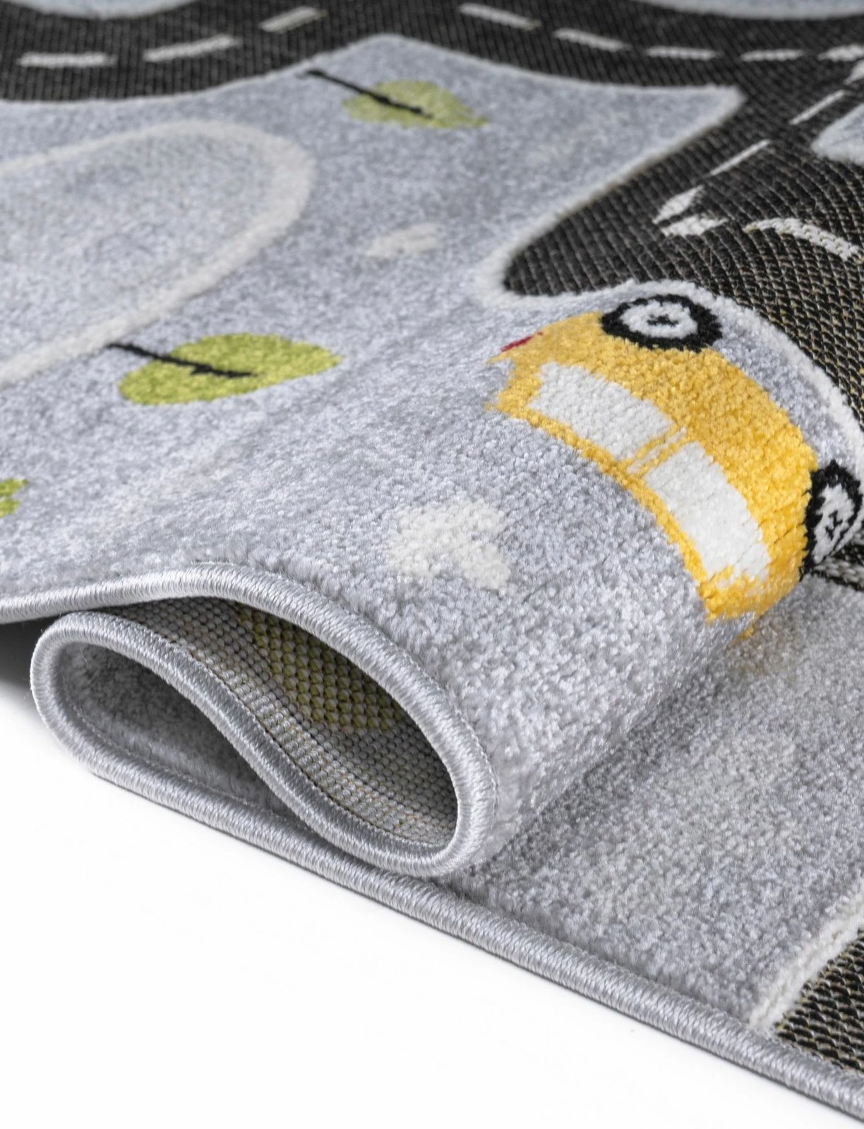 Qilim për fëmijë, model rrugësh, gri, 120x170cm