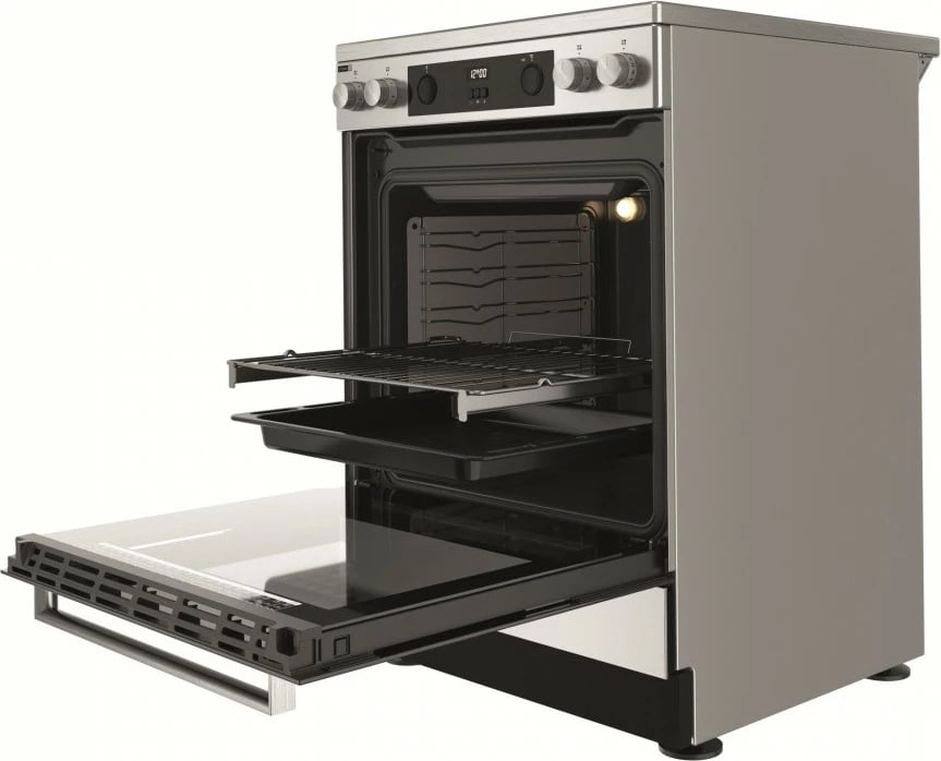 Sobë me induksion Whirlpool WS68V8CCXT, 4 zona, furrë, inox