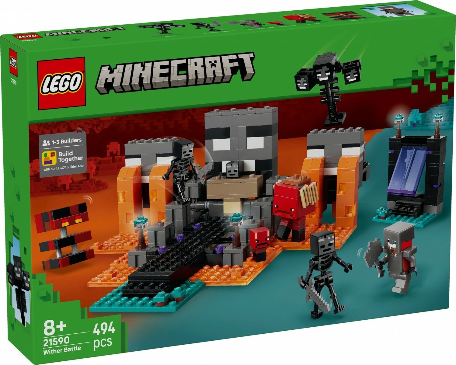 Set ndërtime LEGO Minecraft 21590 Wither Battle, 494 pjesë, 8+