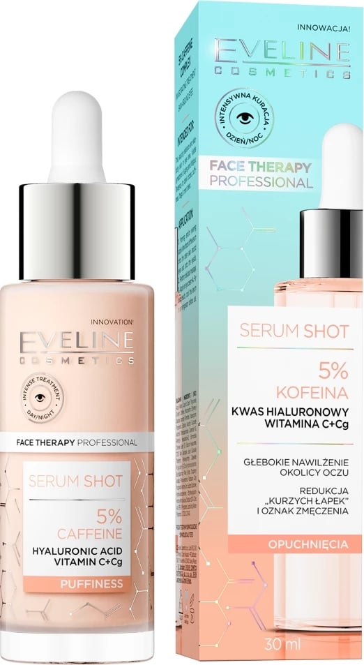 Serum për sy Eveline Cosmetics Serum Shot Energizing Eye Skin Treatment 5% Caffeine për femra 30ml