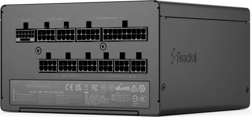 Furnizues energjie ATX, Fractal Design Ion 3 Gold FD-P-IA3G-100-EU, 1000W 80+ Gold, ATX 3.1, modular, PCIe Gen5 12V2×6, i zi