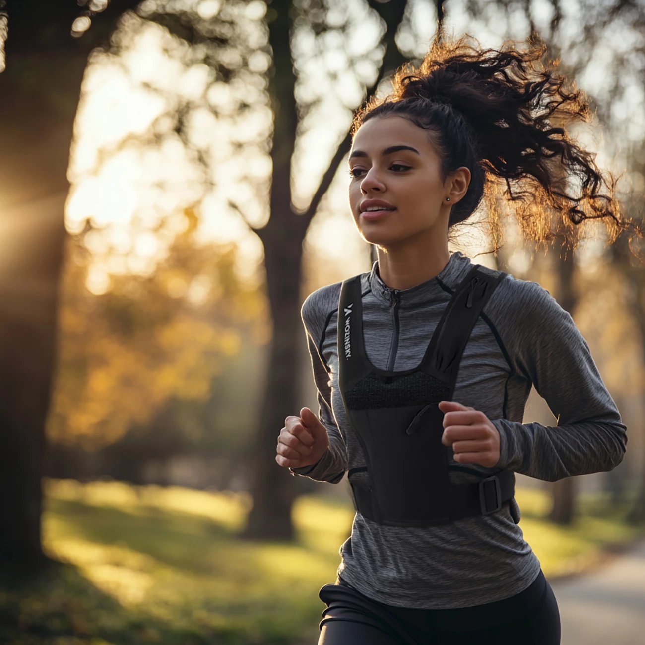 Jelek reflektues sportiv Wozinsky WKDB1, poliestër, 150g, i zi