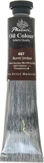 Ngjyrë vaji Phoenix 687 Burnt Umber, tub 50ml
