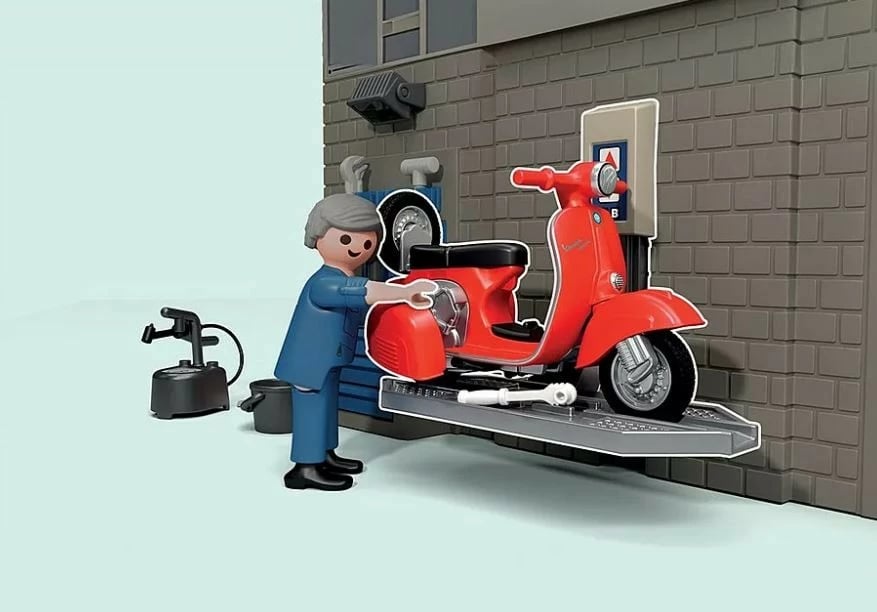 Set lodrash Playmobil Vespa Garage 71620 me 88 pjesë