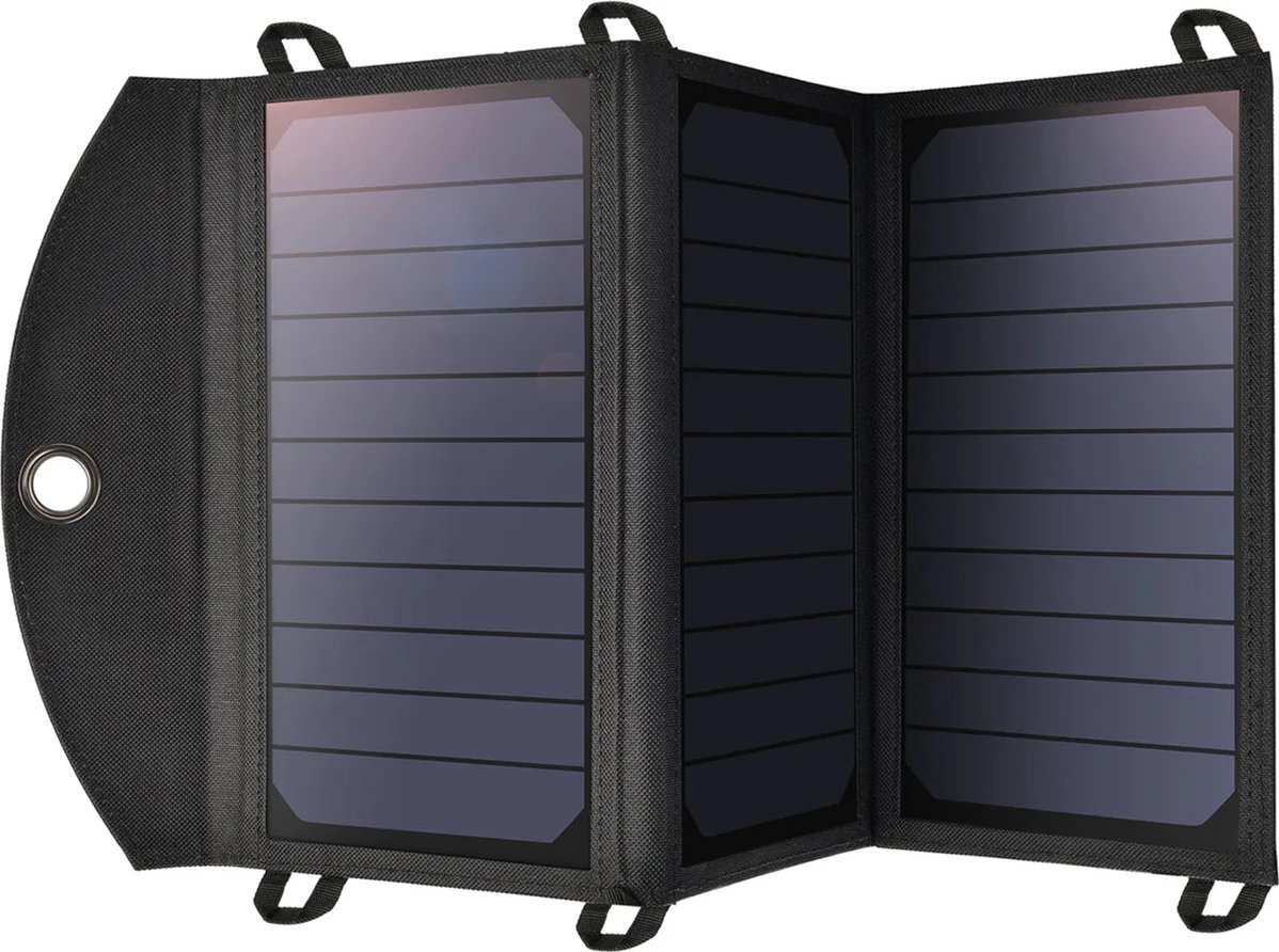 Karikues diellor i palosshëm Choetech SC001, 19W, 2x USB-A, i zi