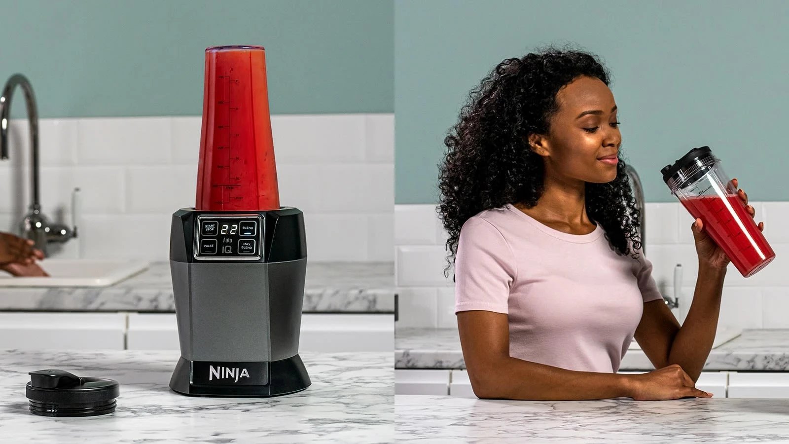 Blender Ninja BN495EU, 0.7 L, 1000 W, Anthracite, Black, Grey