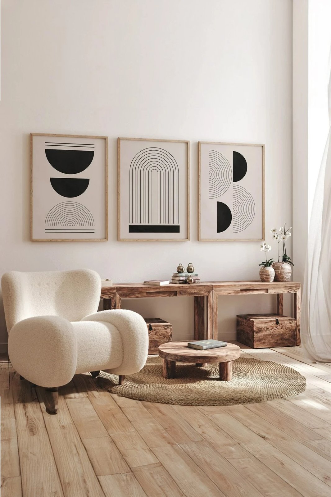 Pikturë dekorative me kornizë (3 copë), Wallity, 3Dartsohoset82