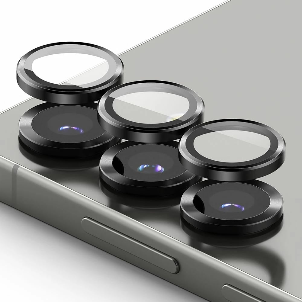 Mbrojtës kornize kamere Ringke për Samsung Galaxy S25, 2 copë, Zi