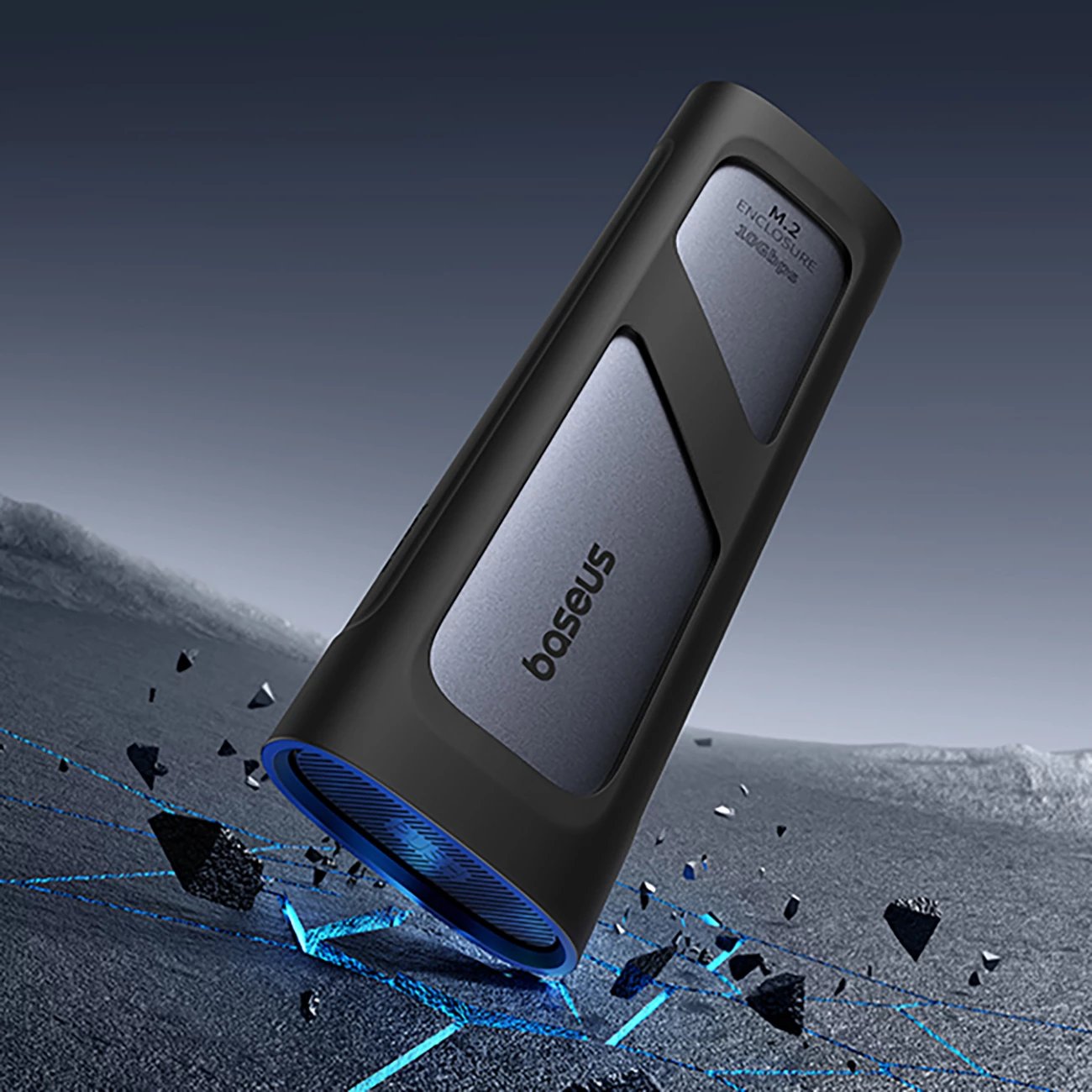 Kasë Baseus FlyJoy për SSD M.2 NVMe, 10Gb/s, Gri