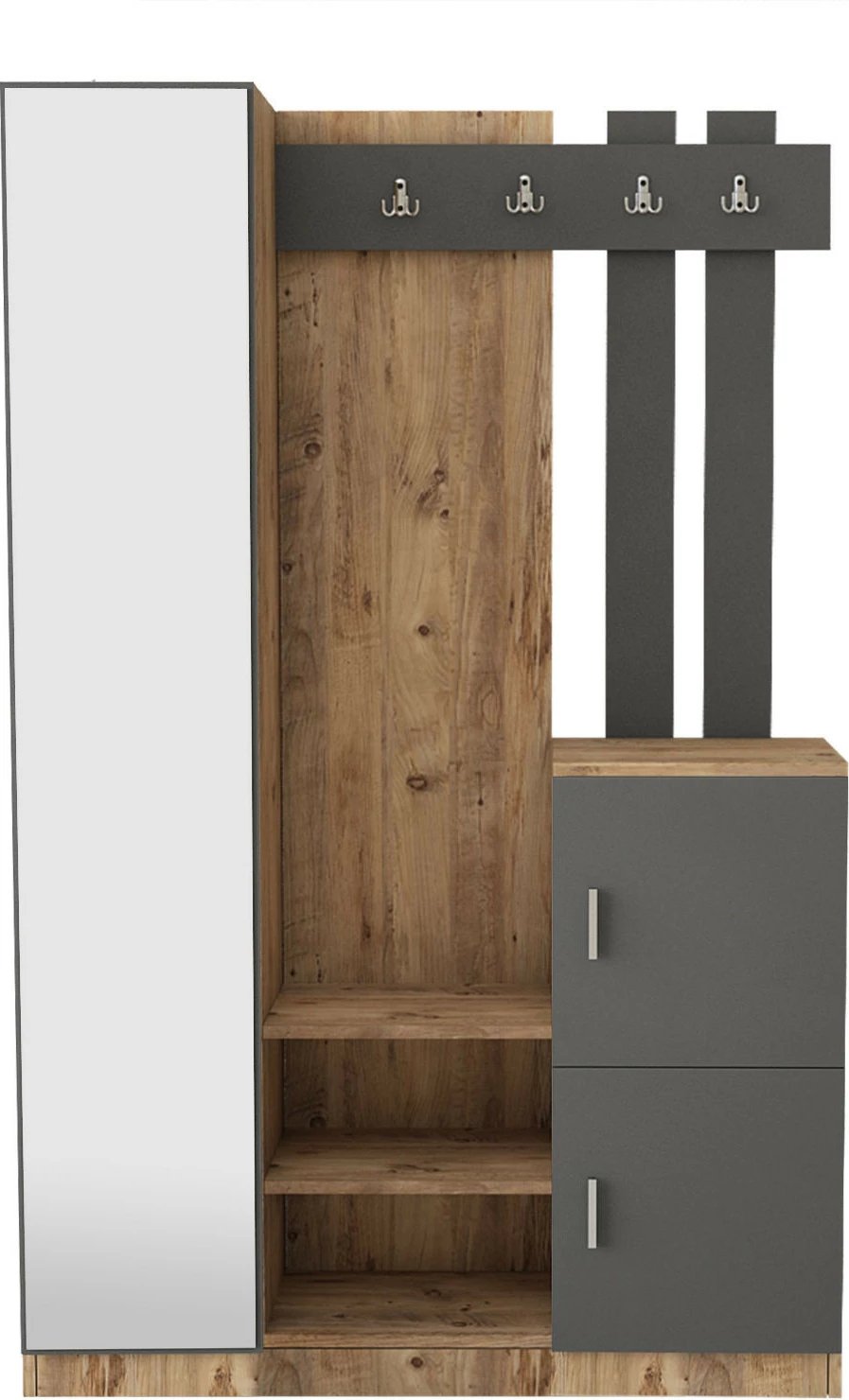 Stendë korridori Hanah Home, Dd7-Aa, ngjyrë pishë Atlantike dhe antracit