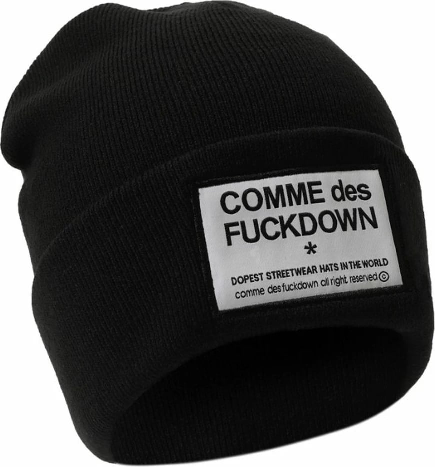 Kapelë për meshkuj Comme Des Fuckdown, e zezë