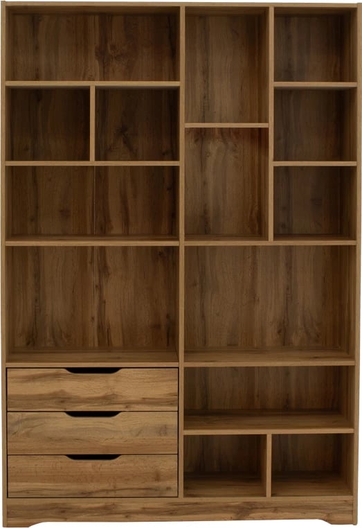 Raft librash Lucinda, ngjyrë sonoma, 120x29.8x180.5cm