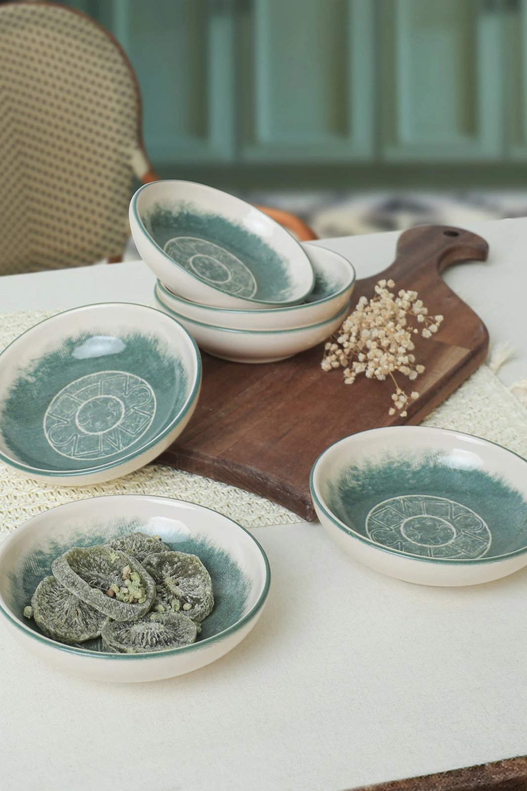 Set tasash për salcë (6 copë), Hermia Concept, krem, 13cm