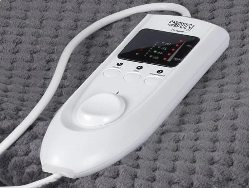 Nën-batanije elektrike me kohëmatës, Camry CR 7416, një‑personëshe 150x100 cm, 8 nivele ngrohjeje, lavazh 30°C, gri