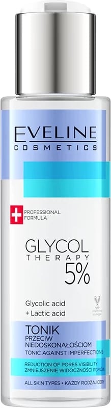 Toner për fytyrë për femra Eveline Cosmetics Glycol Therapy, 110ml