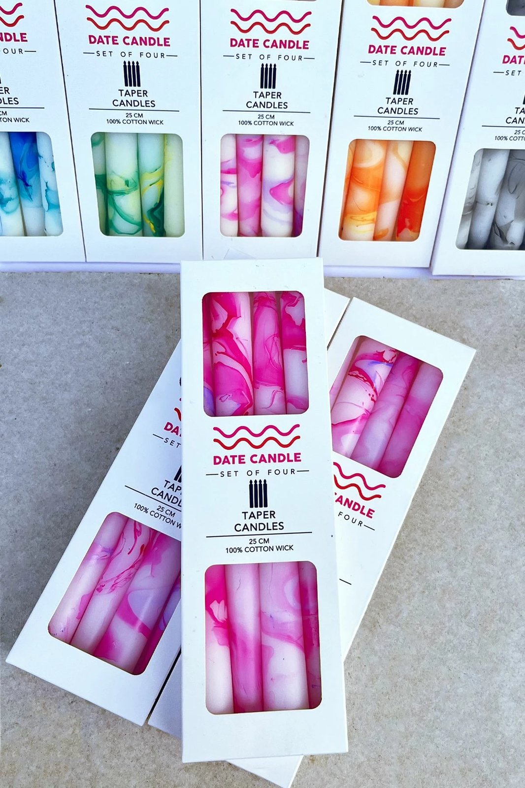 Qirinj dekorativ, ngjyrë rozë, set prej katër copësh, Evila Originals, 2x25cm