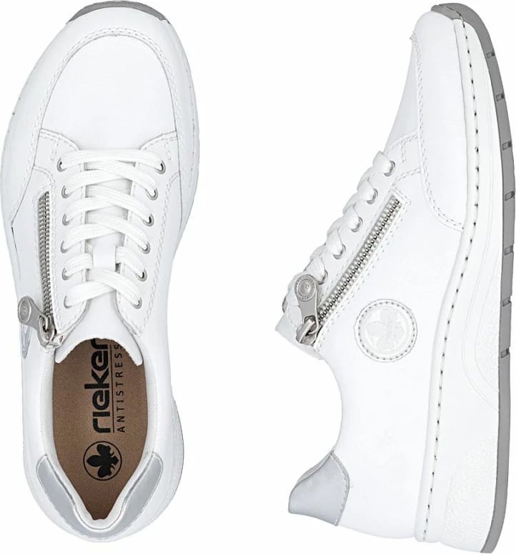 Atlete lëkure për femra Rieker, të bardha