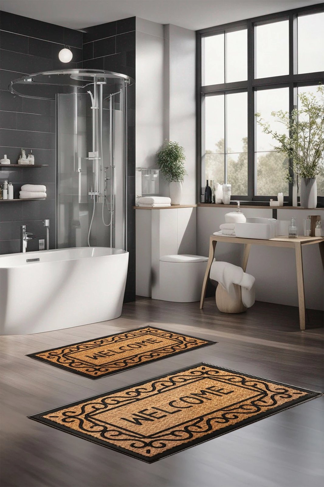 Set dy pjesësh tapetë banjoje Mijolnir, CT-5154