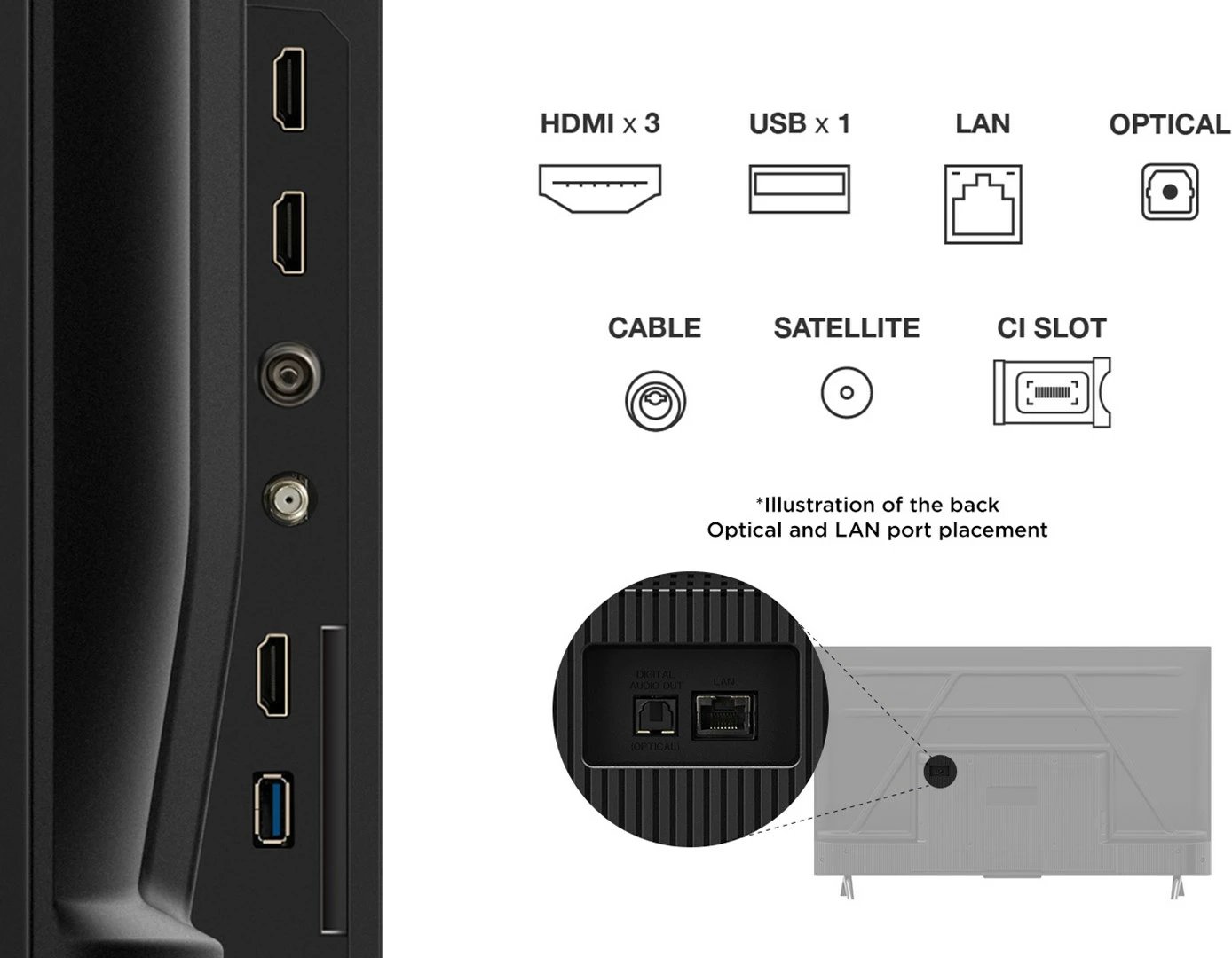 TV Smart TCL 43V6C, 43 inç, 4K Ultra HD, Wi-Fi, Metallic