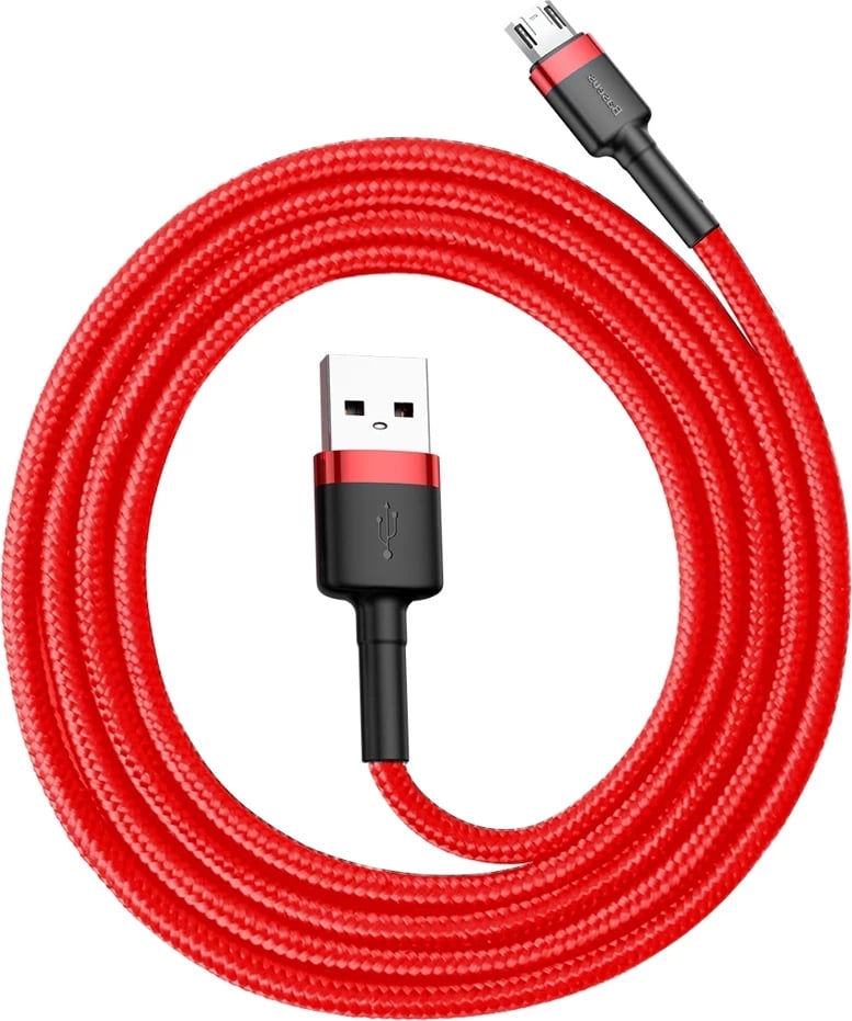 Kabllo Baseus Cafule CAMKLF-B09, USB-A në micro USB, 1m, e kuqe