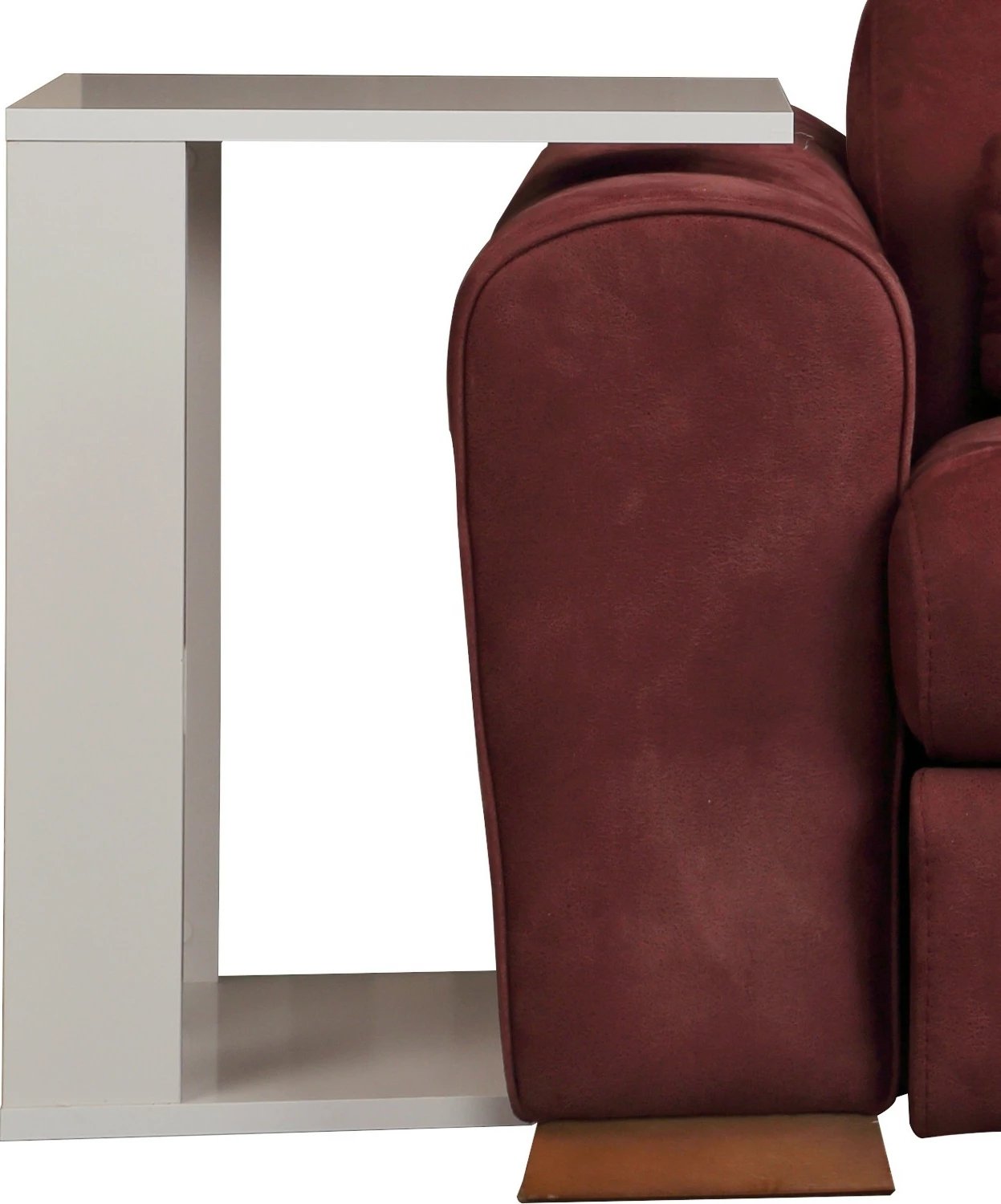 Tavolinë anësore Hanah Home, një copë, ngjyrë e bardhë me shkëlqim